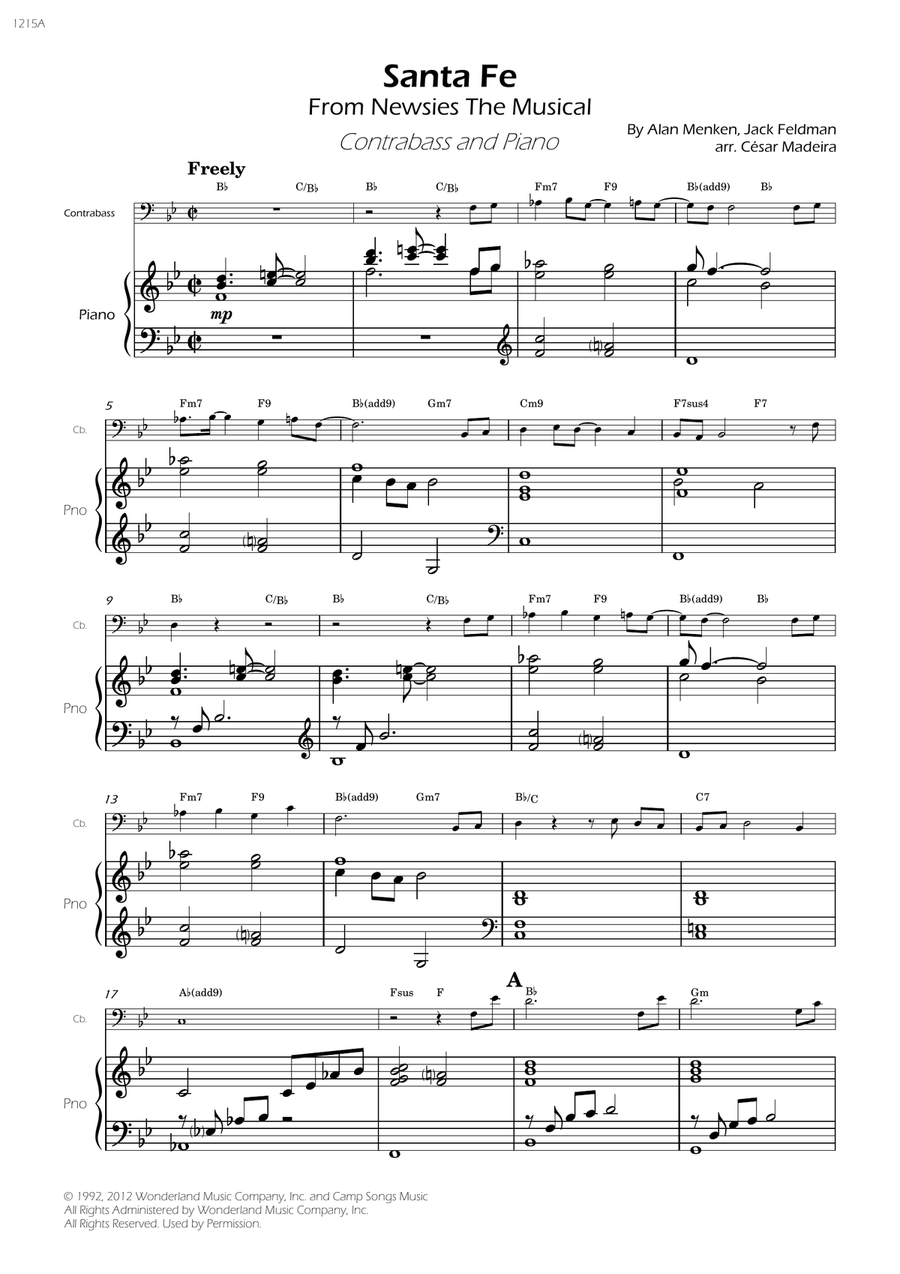 Santa Fe Santa Fe Double Bass scores gallery preview page 3