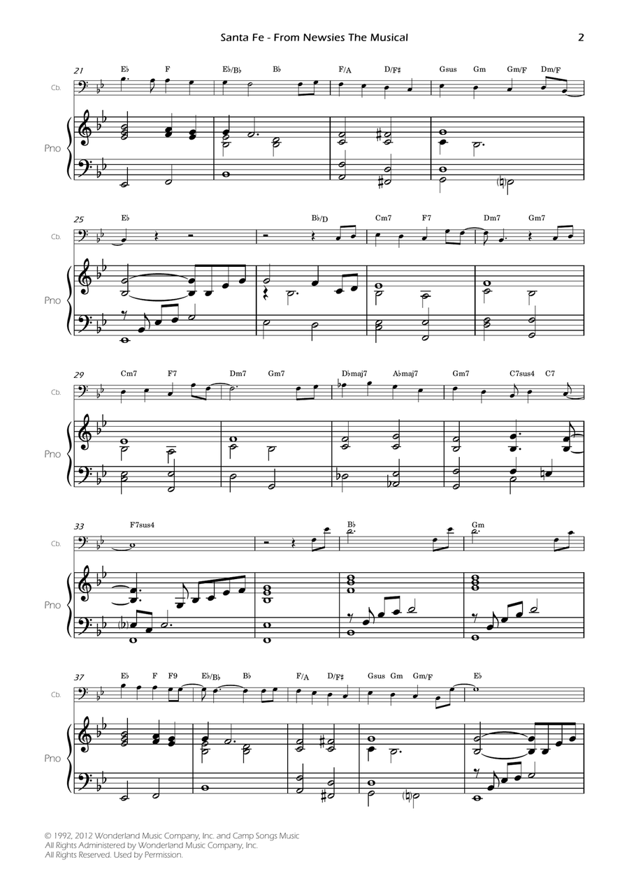 Santa Fe Santa Fe Double Bass scores gallery preview page 4