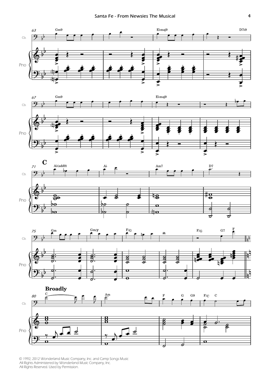 Santa Fe Santa Fe Double Bass scores gallery preview page 6
