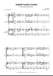 English Country Garden – Oboe and Bassoon Duet Sheet Music (with Optional Piano)