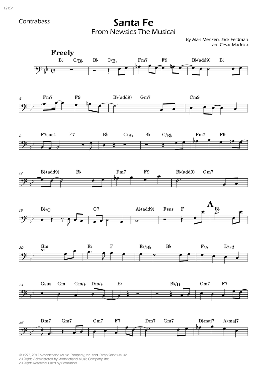 Santa Fe Santa Fe Double Bass scores gallery preview page 1
