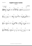 English Country Garden – Clarinet Solo with Chords Sheet Music