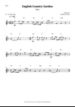 English Country Garden – Oboe Solo with Chords Sheet Music