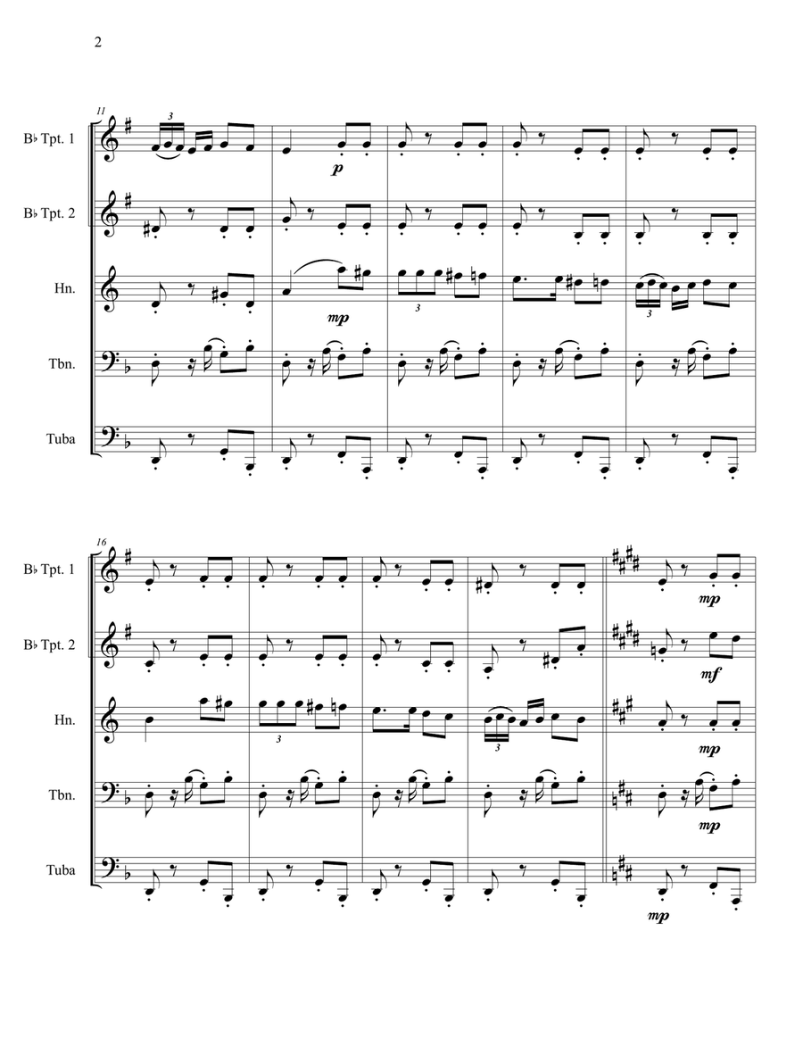 Habanera from Carmen Habanera from Carmen Brass Quintet scores gallery preview page 2