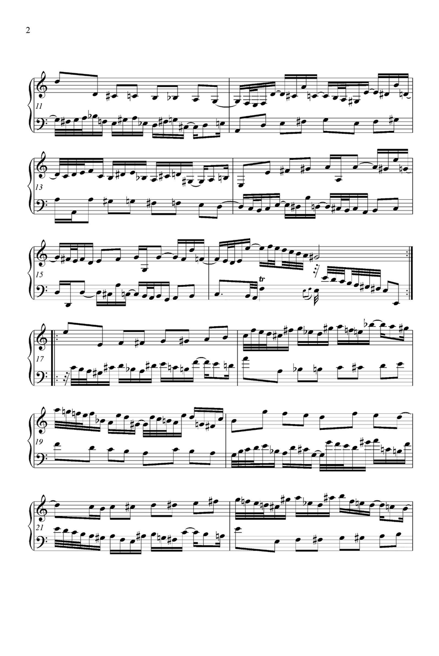 Preludio XX BWV 889 - Johann Sebastian Bach Piano Solo scores gallery preview page 2