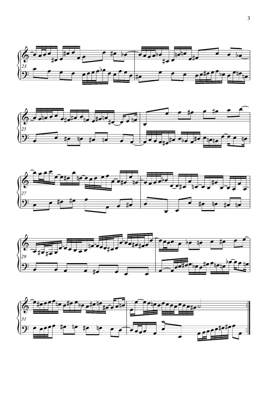 Preludio XX BWV 889 - Johann Sebastian Bach Piano Solo scores gallery preview page 3