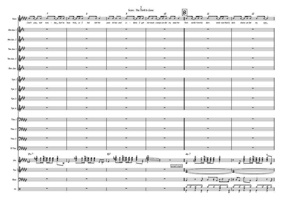 The Thrill Is Gone. The Thrill Is Gone. Jazz Ensemble scores gallery preview page 2