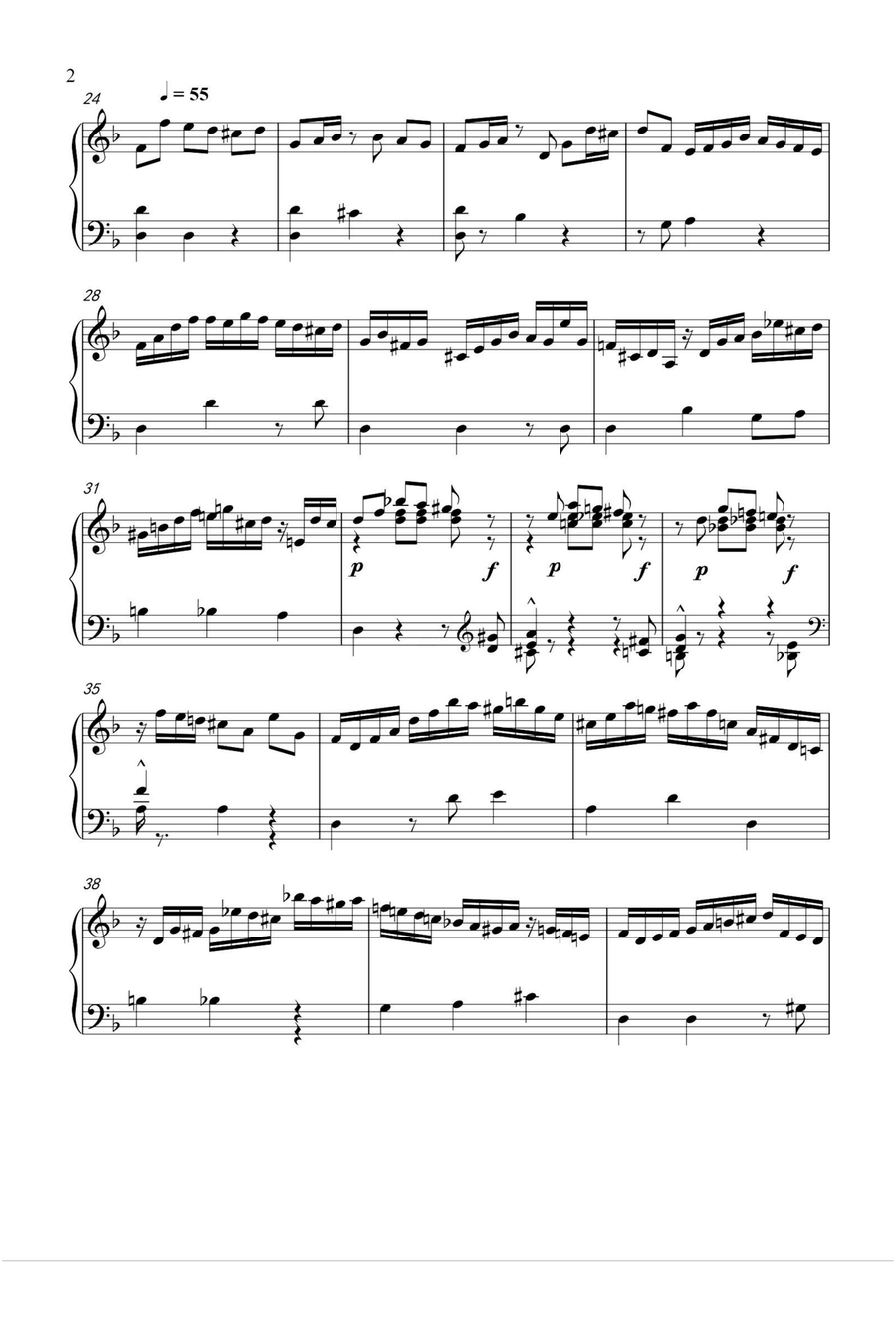 Chaconne BWV 1004 - Johann Sebastian Bach Piano Solo scores gallery preview page 2