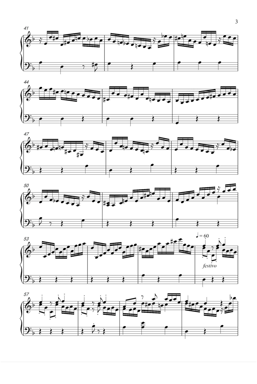Chaconne BWV 1004 - Johann Sebastian Bach Piano Solo scores gallery preview page 3