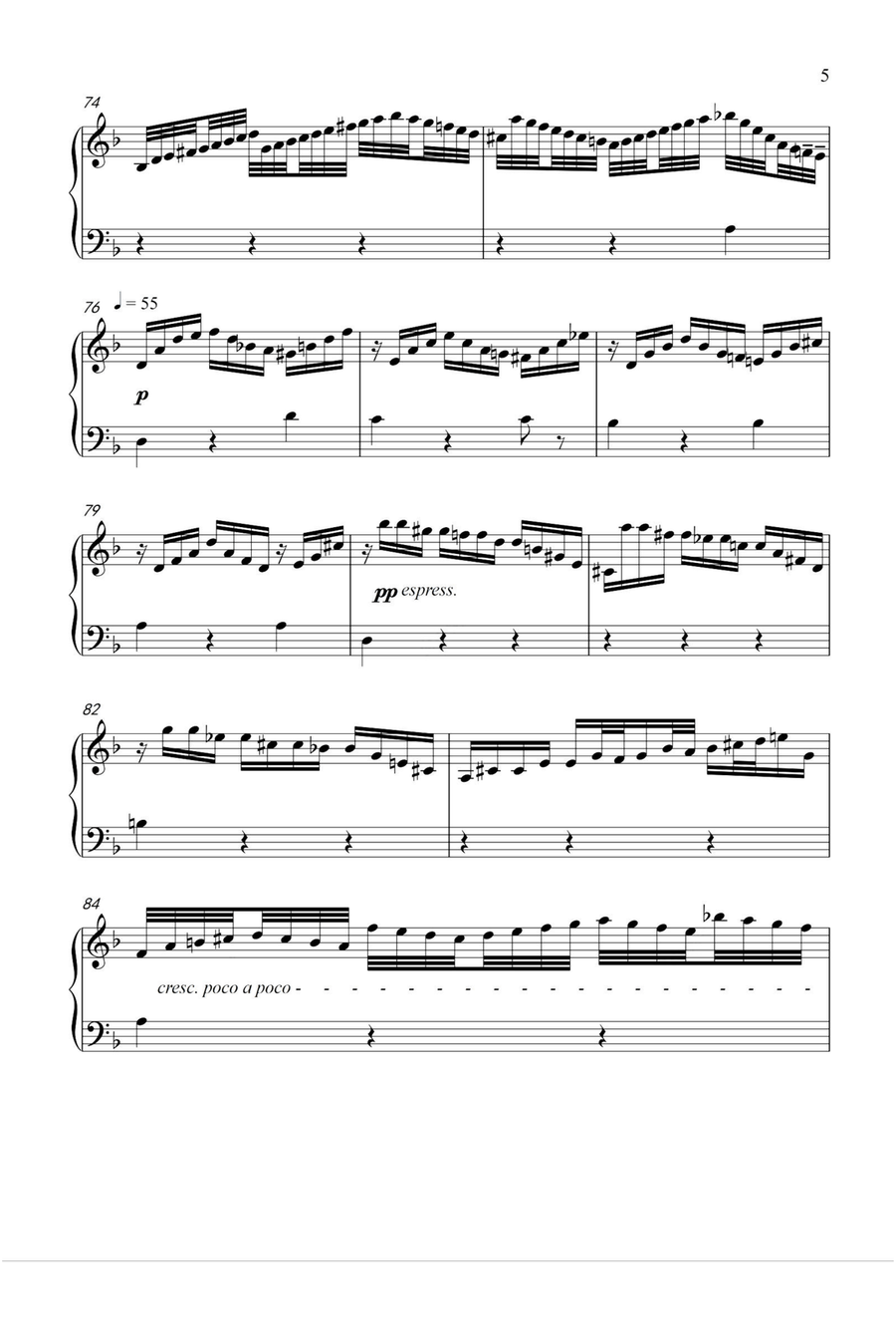 Chaconne BWV 1004 - Johann Sebastian Bach Piano Solo scores gallery preview page 5
