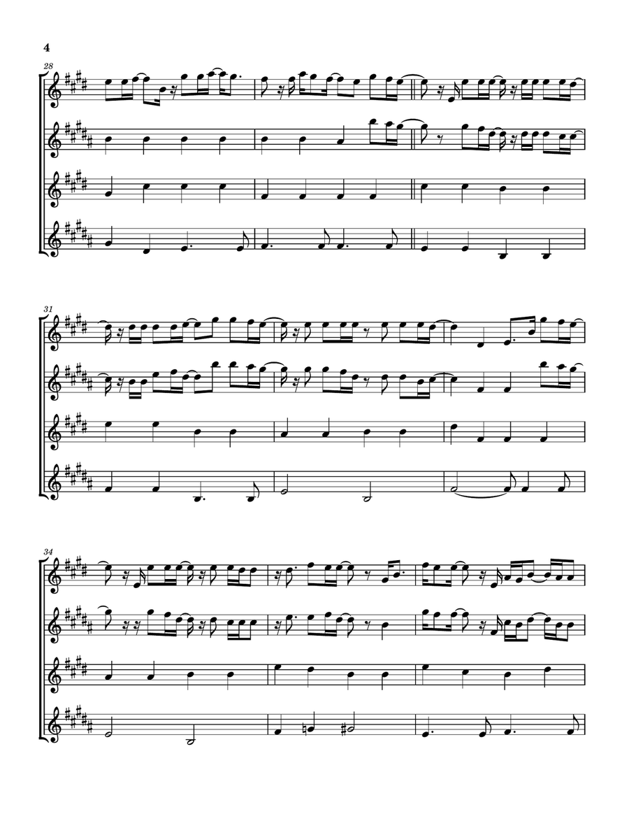 Growing Up & Growing Old Growing Up & Growing Old Saxophone Quartet scores gallery preview page 5