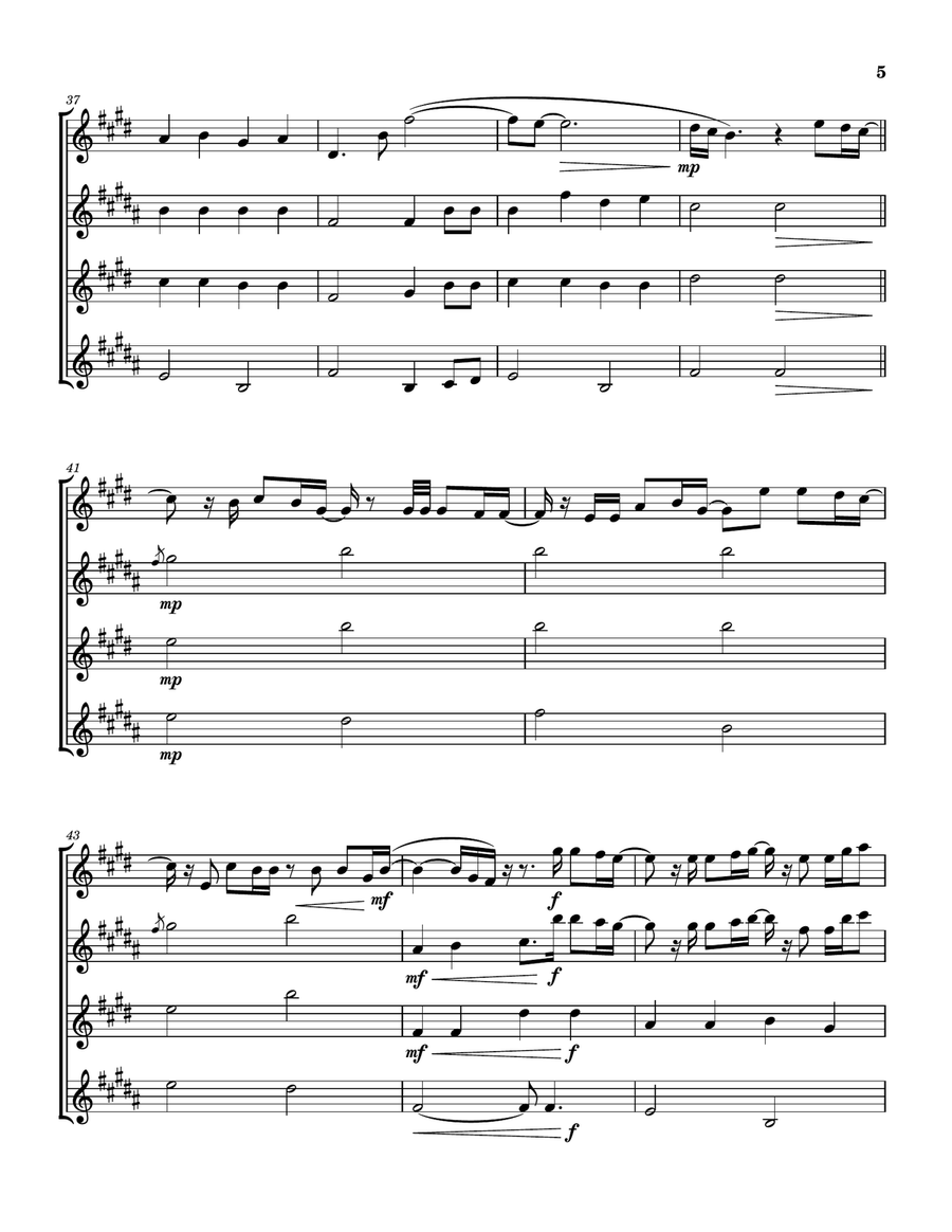 Growing Up & Growing Old Growing Up & Growing Old Saxophone Quartet scores gallery preview page 6
