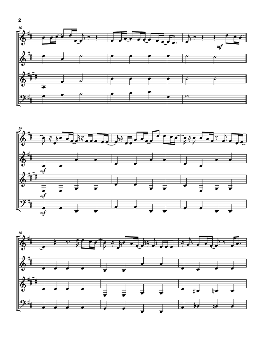 Growing Up & Growing Old Woodwind Quartet scores gallery preview page 3