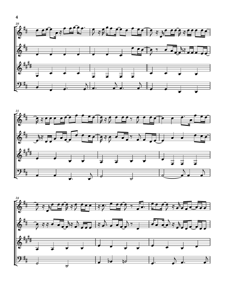 Growing Up & Growing Old Woodwind Quartet scores gallery preview page 5