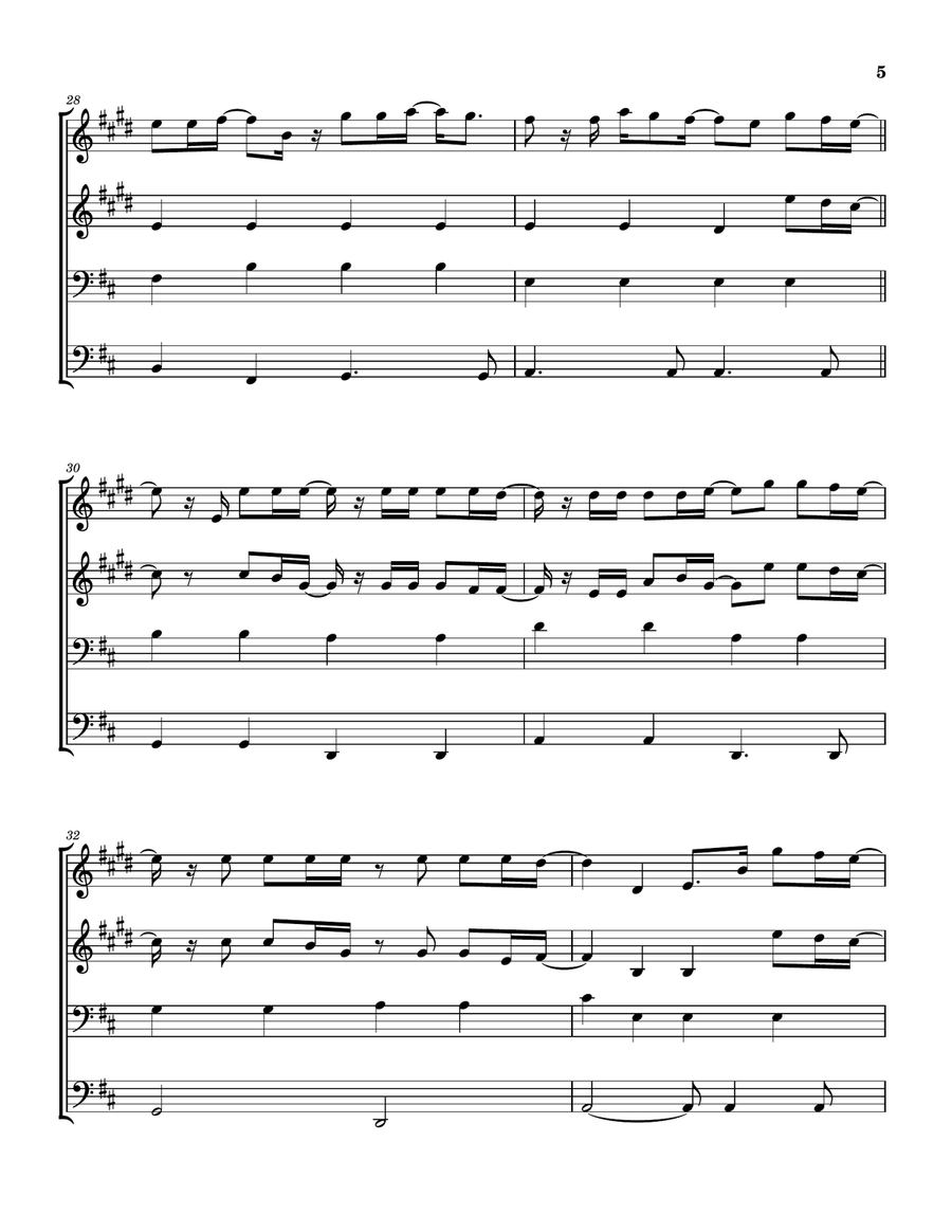 Growing Up & Growing Old Brass Quartet scores gallery preview page 6
