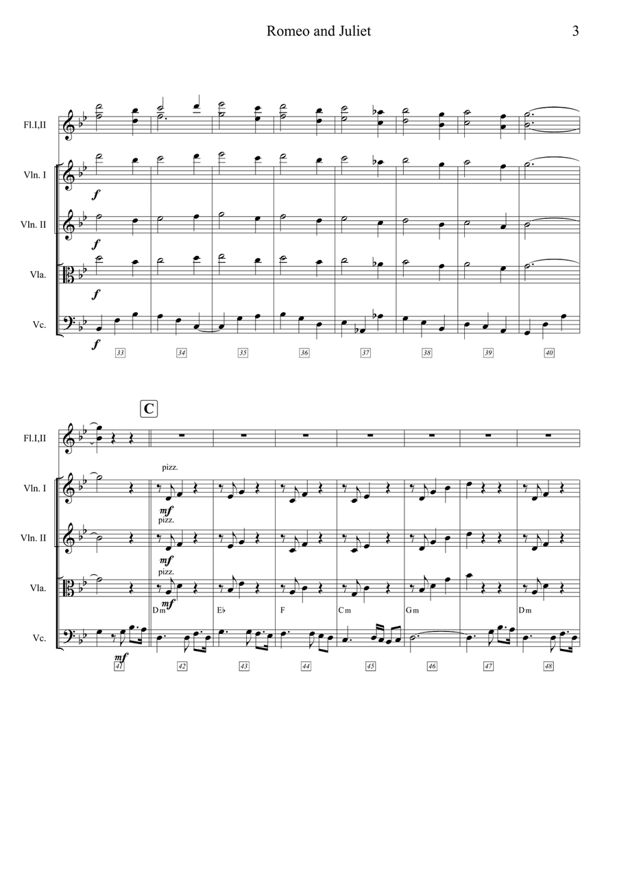 A Time For Us (Love Theme) Small Ensemble scores gallery preview page 3