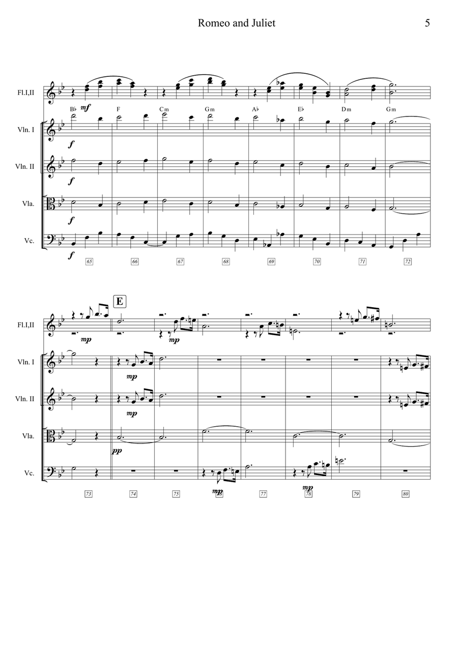 A Time For Us (Love Theme) Small Ensemble scores gallery preview page 5