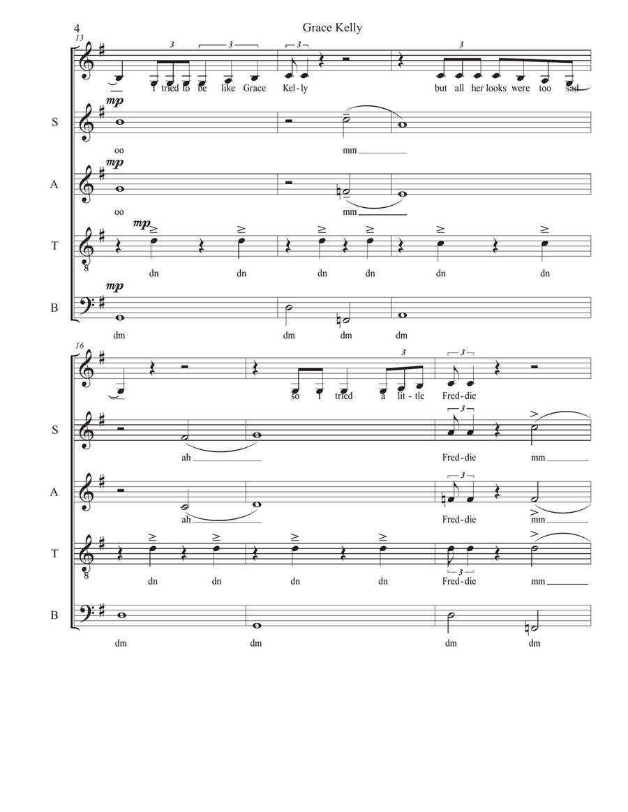 Grace Kelly Grace Kelly 4-Part scores gallery preview page 4