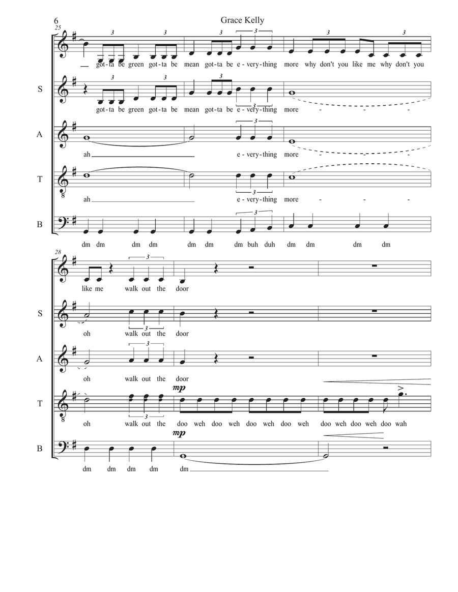 Grace Kelly Grace Kelly 4-Part scores gallery preview page 6