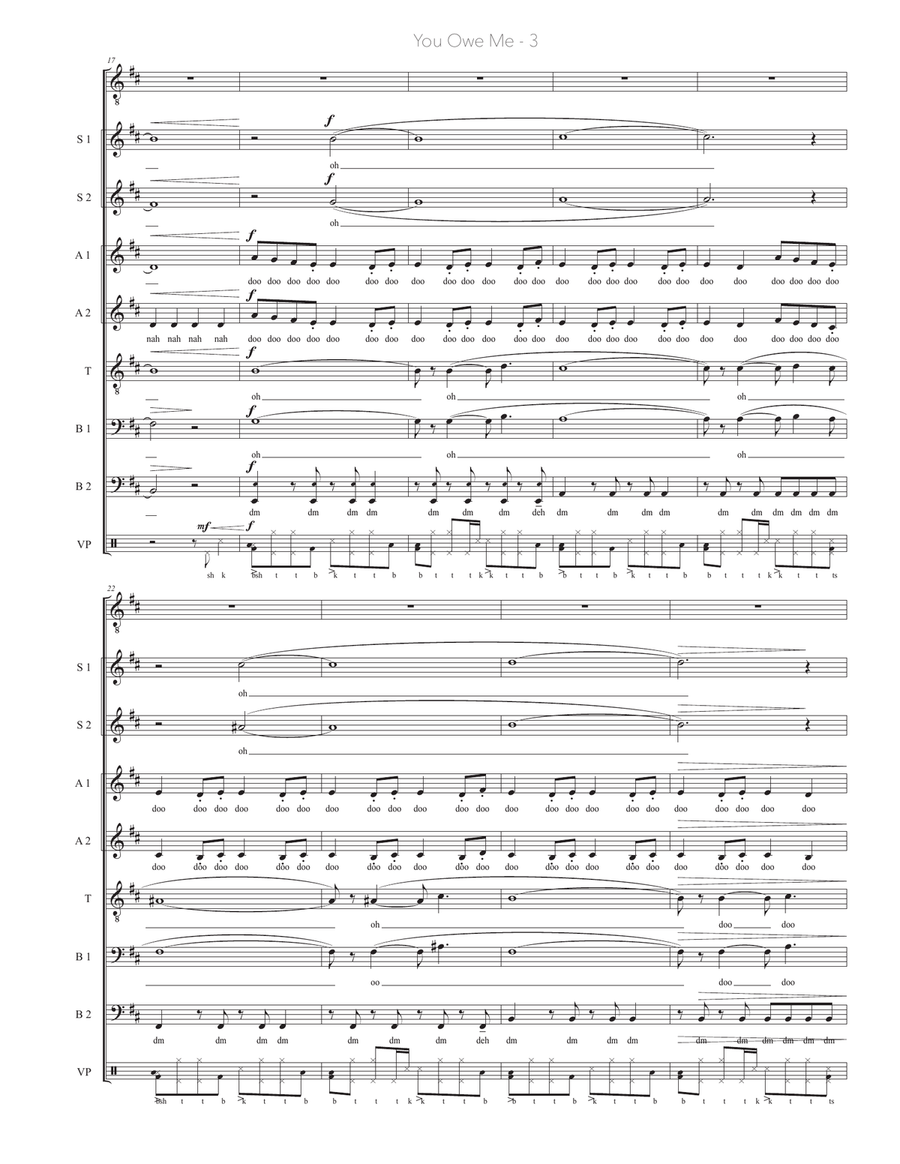You Owe Me You Owe Me Divisi scores gallery preview page 3