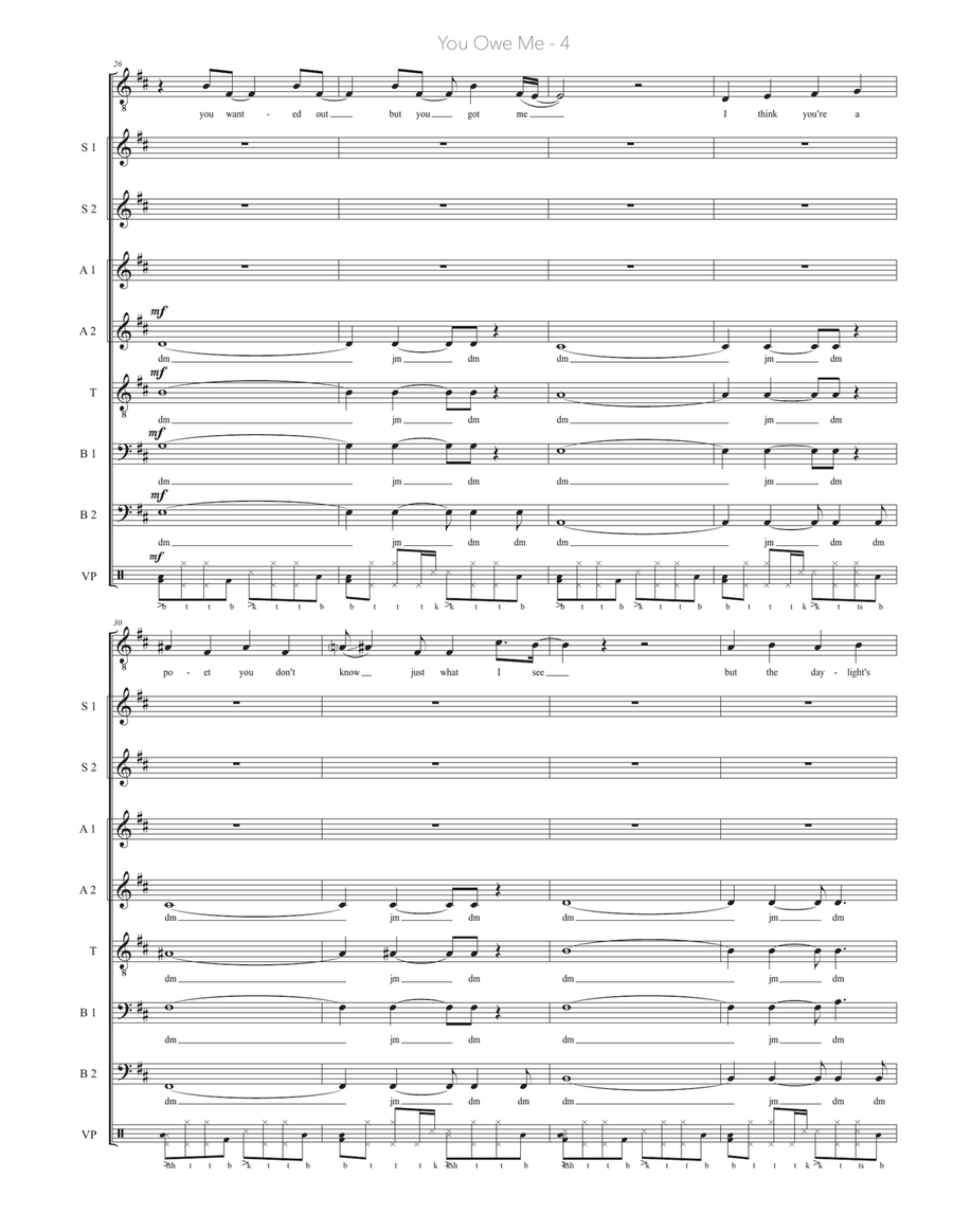 You Owe Me You Owe Me Divisi scores gallery preview page 4