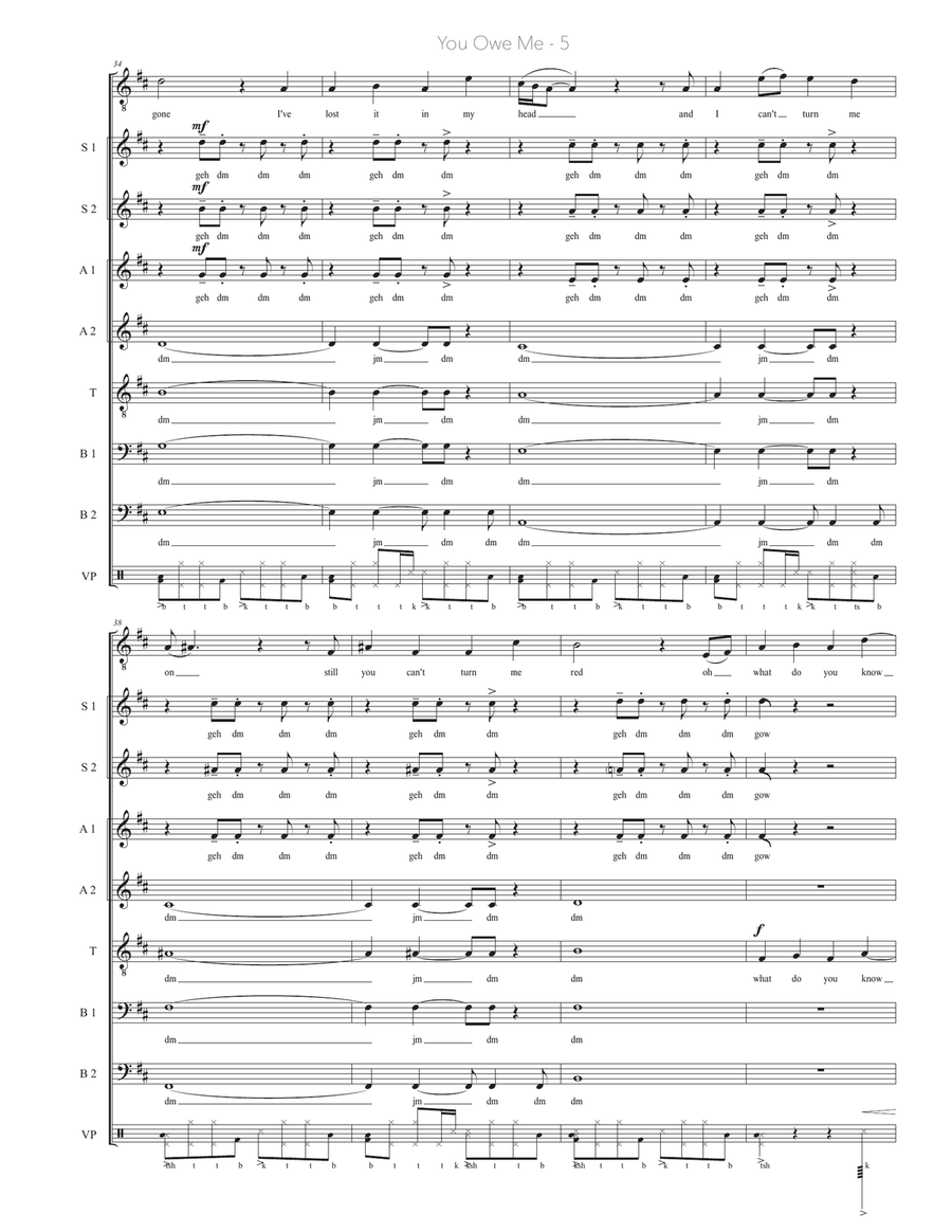 You Owe Me You Owe Me Divisi scores gallery preview page 5