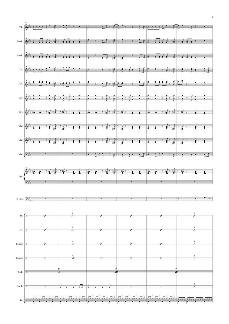 Let's Get Loud Let's Get Loud Percussion Ensemble scores gallery preview page 3