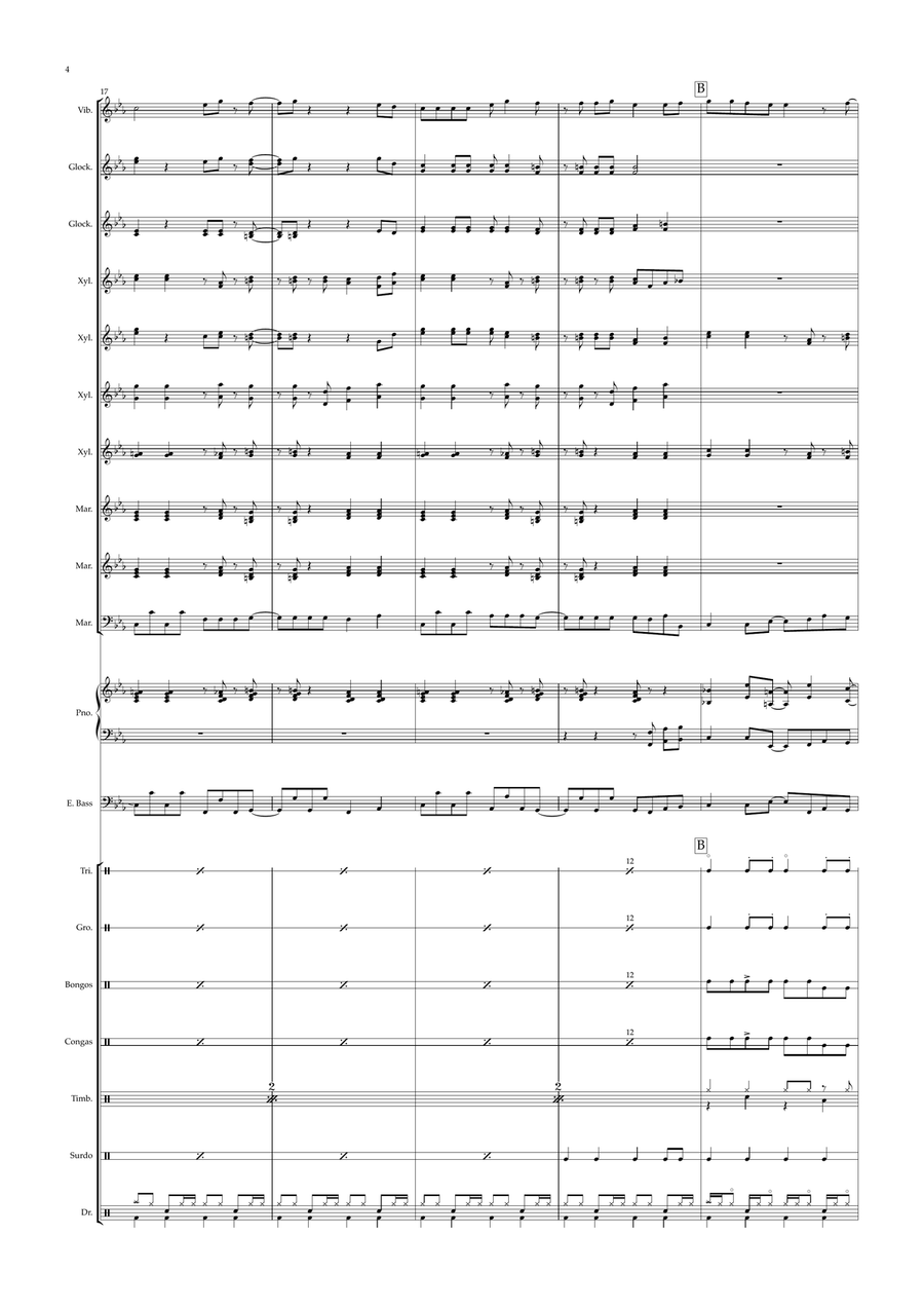 Let's Get Loud Let's Get Loud Percussion Ensemble scores gallery preview page 4