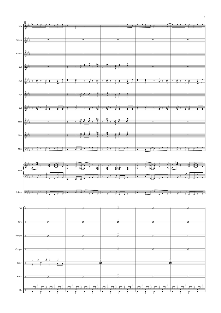 Let's Get Loud Let's Get Loud Percussion Ensemble scores gallery preview page 5