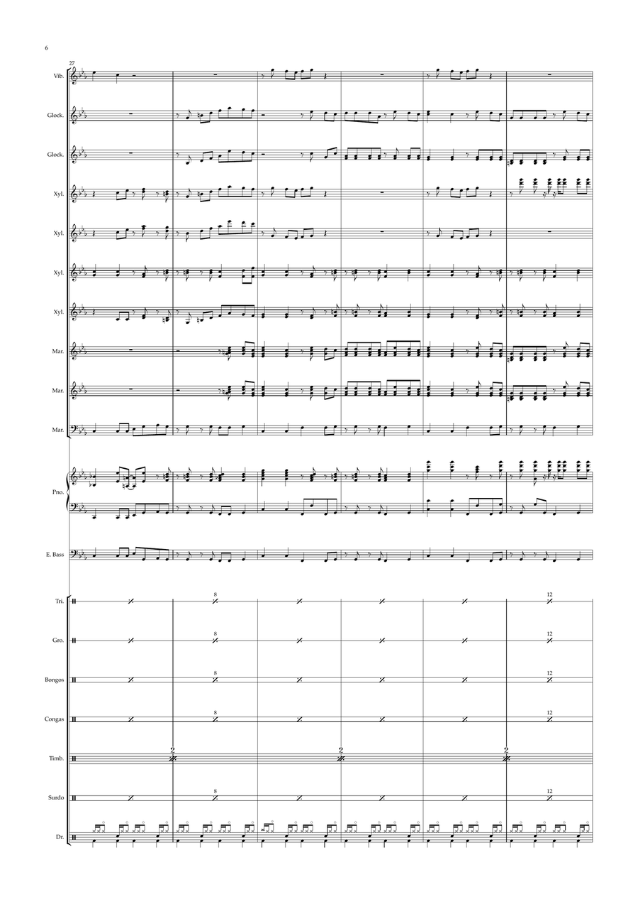 Let's Get Loud Let's Get Loud Percussion Ensemble scores gallery preview page 6