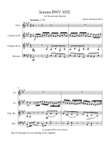 Bach's Sonata BWV 1032 for Woodwind Quartet with English Horn