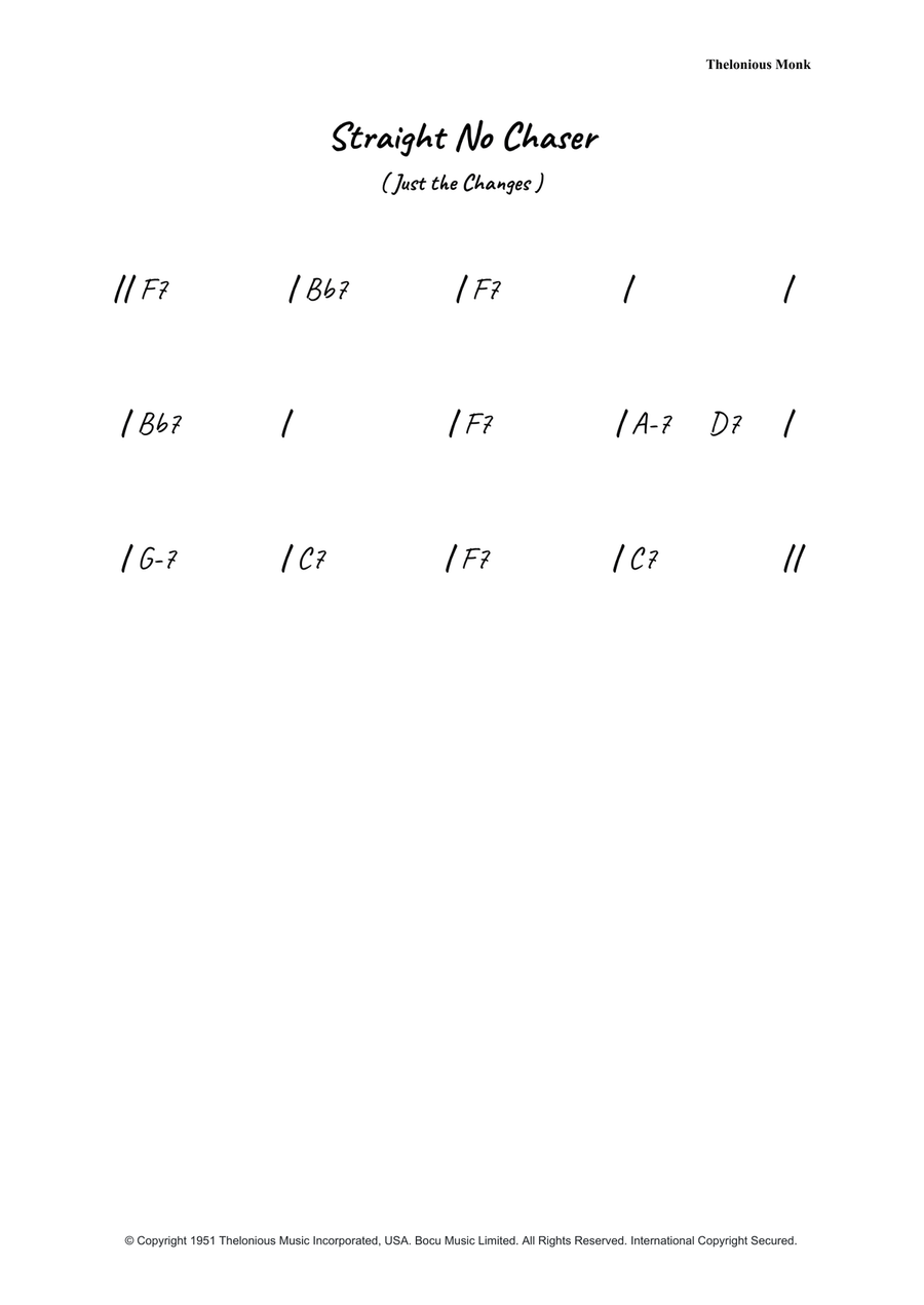 Straight No Chaser Straight No Chaser Piano scores gallery preview page 1