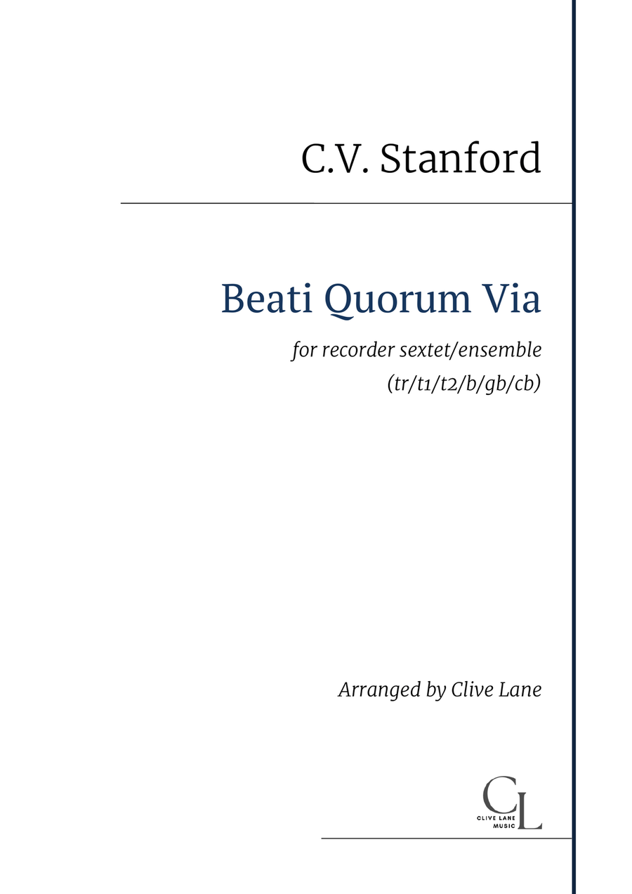 Beati Quorum Via for recorder sextet/ensemble Chamber Music scores gallery preview page 1