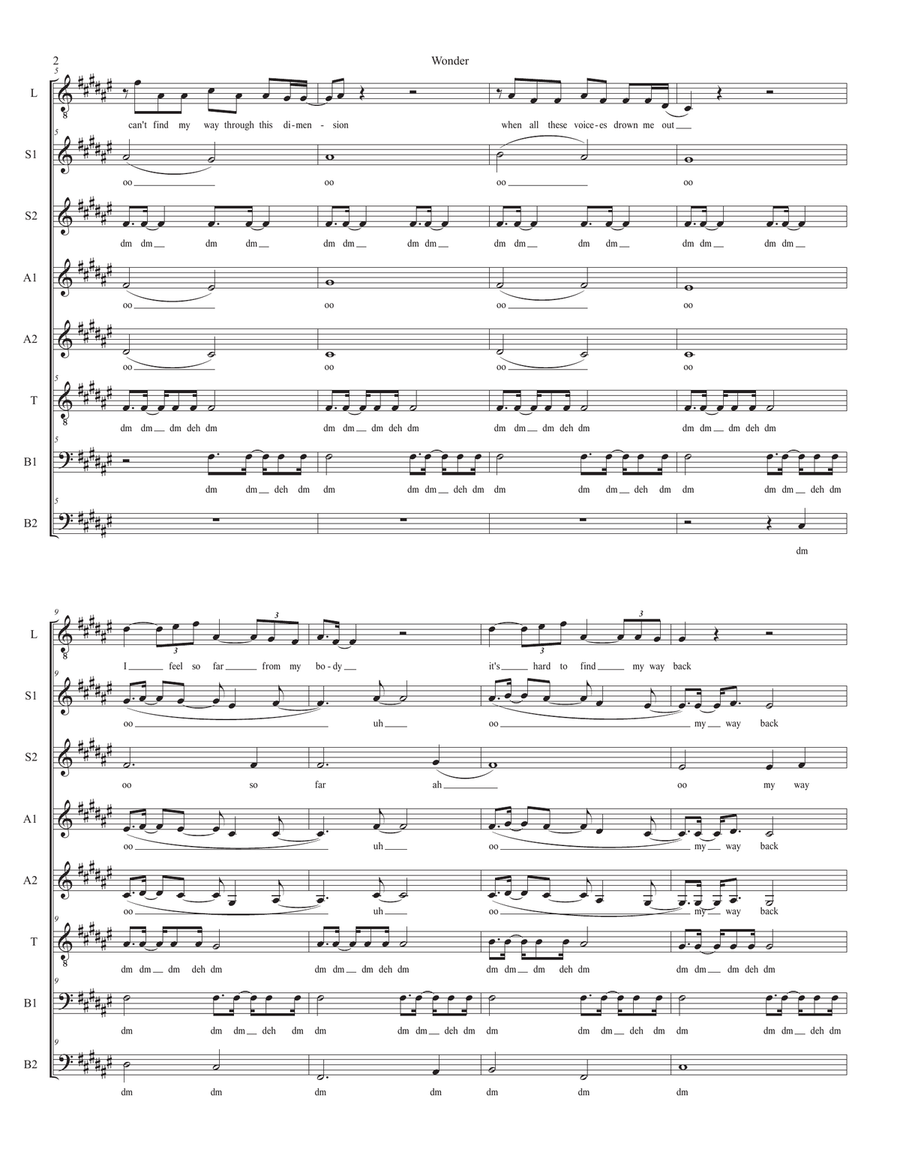 Wonder Wonder Divisi scores gallery preview page 2