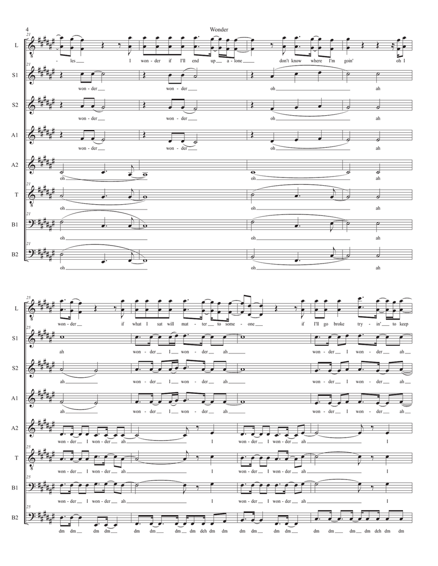 Wonder Wonder Divisi scores gallery preview page 4