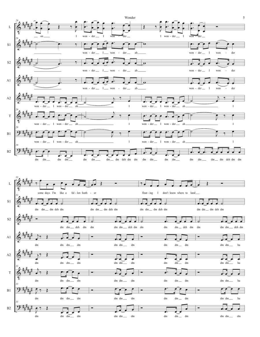 Wonder Wonder Divisi scores gallery preview page 5