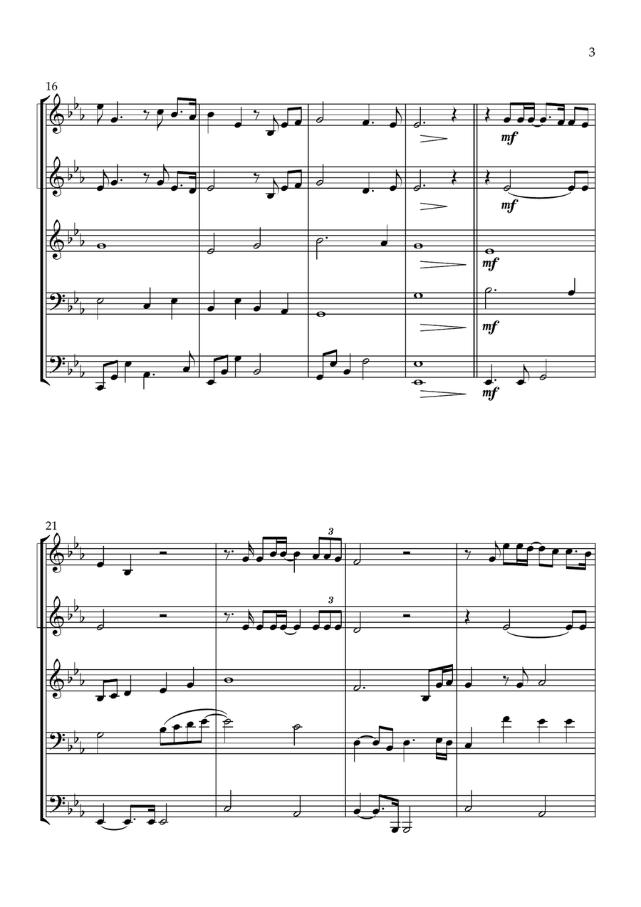 Hasta Mi Final Hasta Mi Final Brass Quintet scores gallery preview page 3