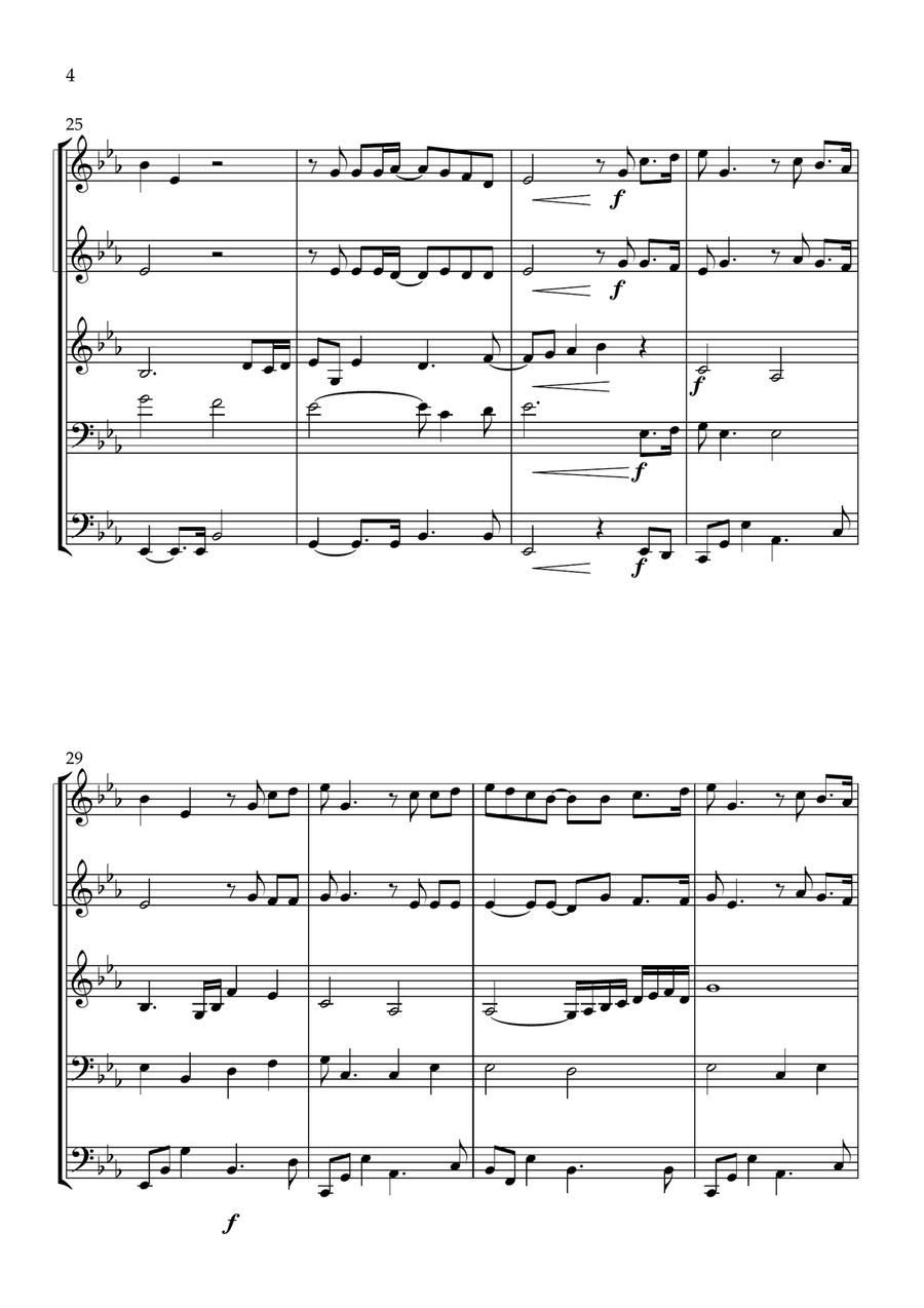 Hasta Mi Final Hasta Mi Final Brass Quintet scores gallery preview page 4