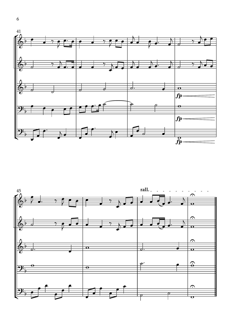 Hasta Mi Final Hasta Mi Final Brass Quintet scores gallery preview page 6