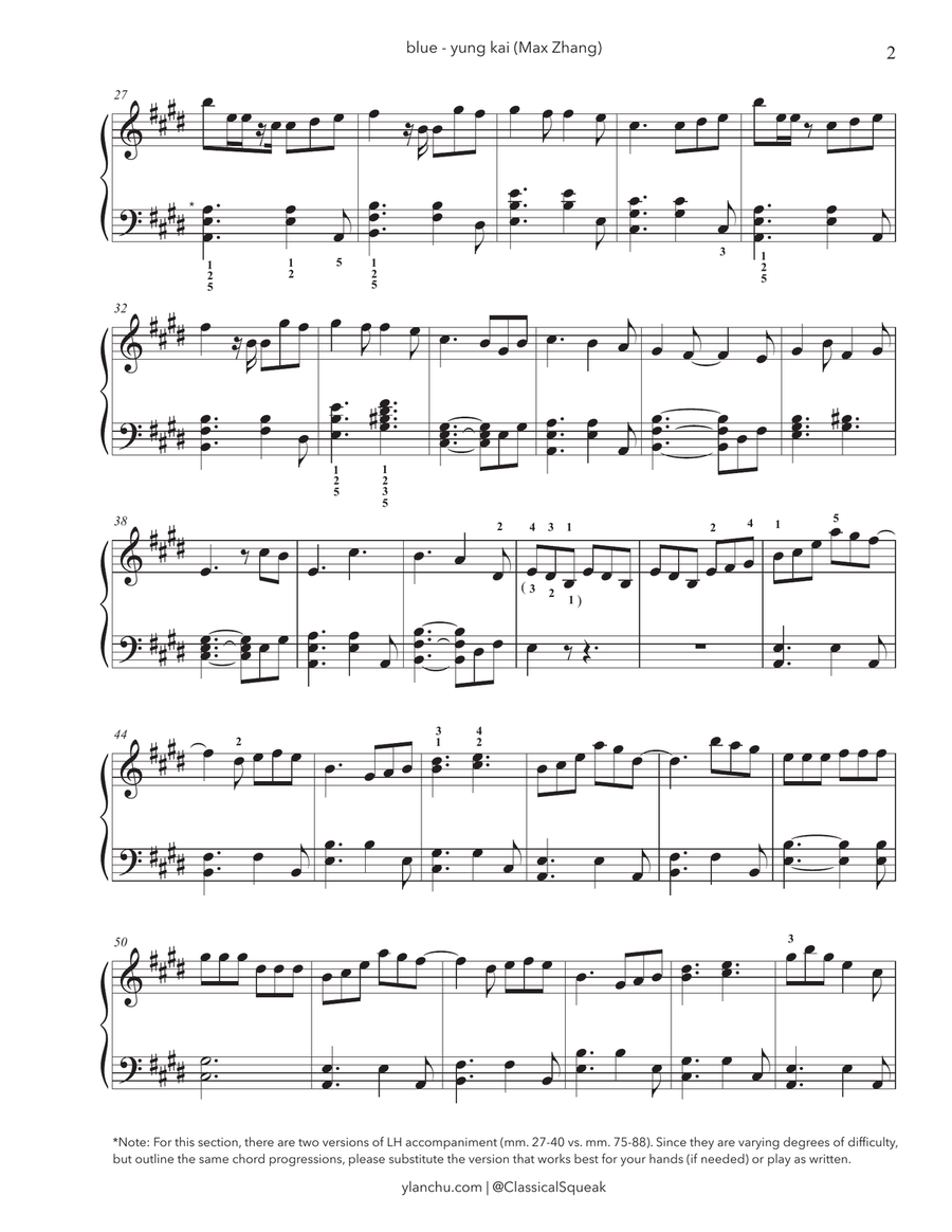 Blue Piano Solo scores gallery preview page 2