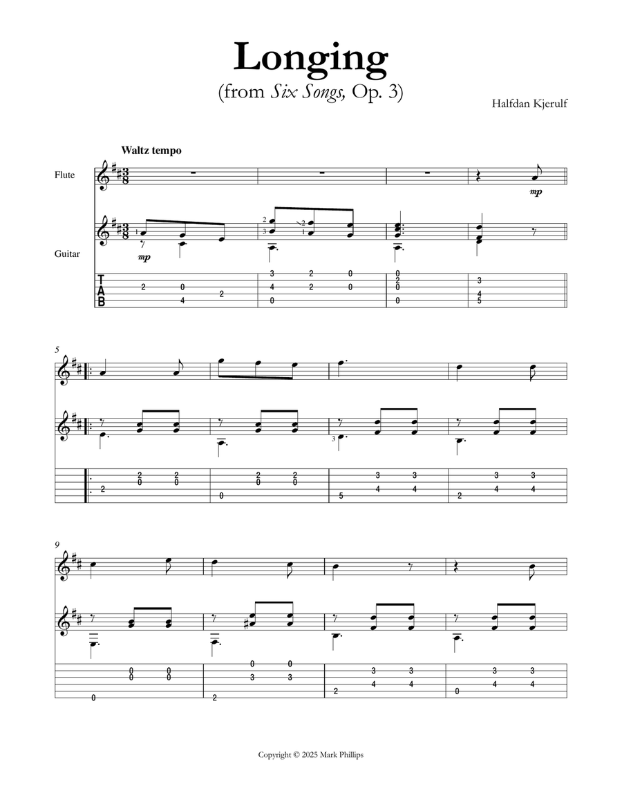 Longing Longing Flute scores gallery preview page 1