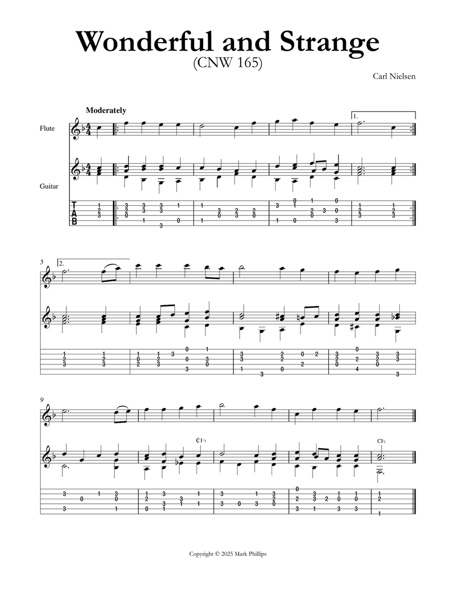 Wonderful and Strange Wonderful and Strange Flute scores gallery preview page 1