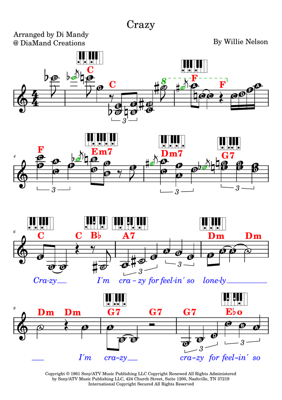 Crazy Crazy Piano scores gallery preview page 1