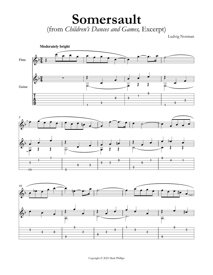Somersault Somersault Flute scores gallery preview page 1
