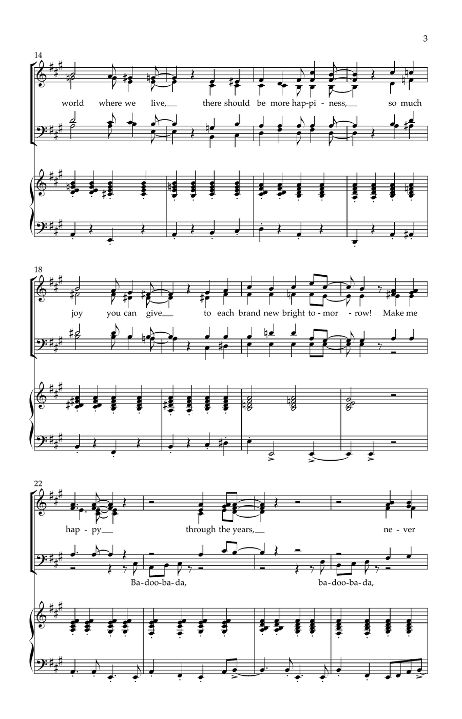Bring Me Sunshine Bring Me Sunshine 4-Part scores gallery preview page 3