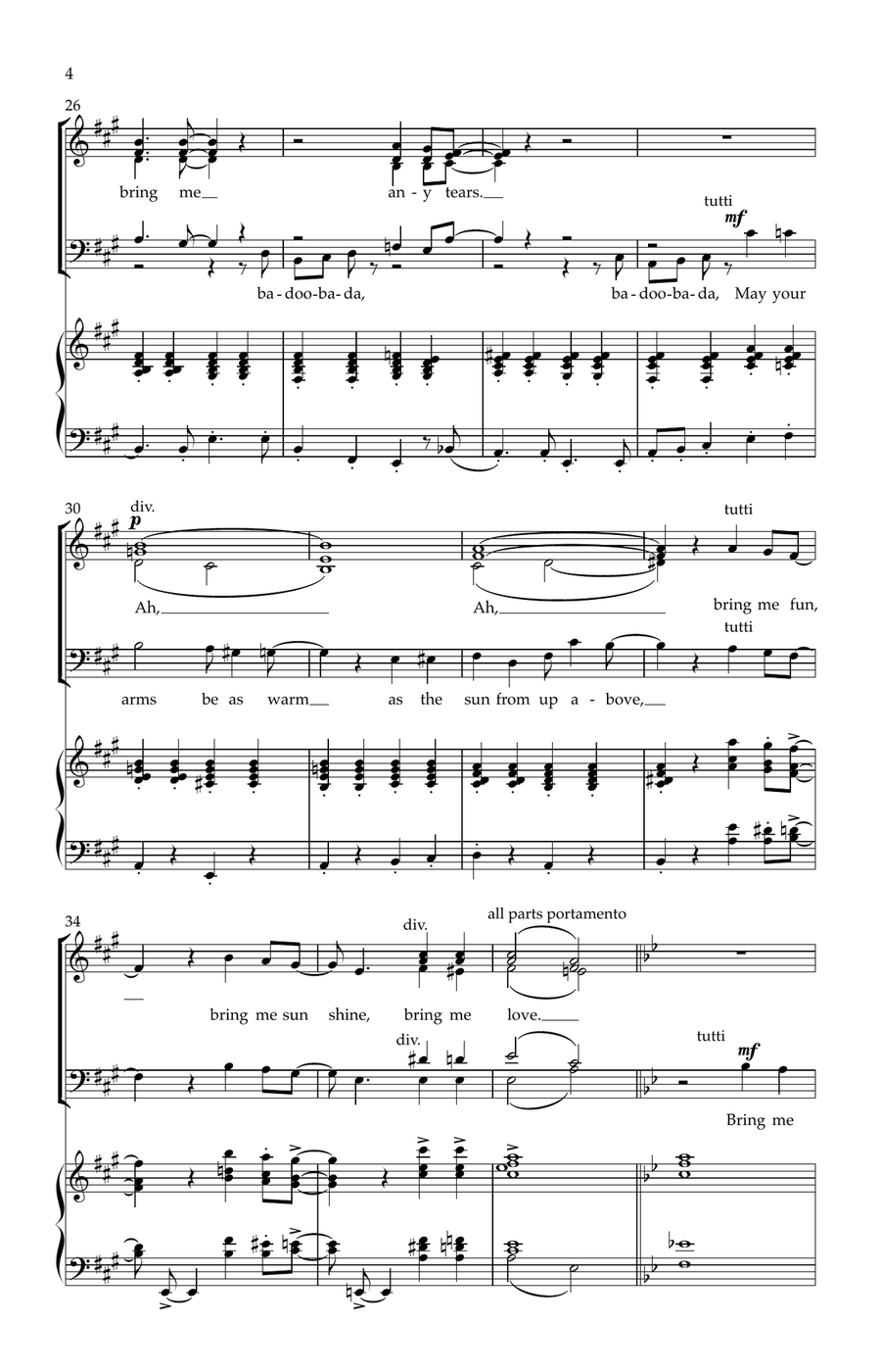 Bring Me Sunshine Bring Me Sunshine 4-Part scores gallery preview page 4