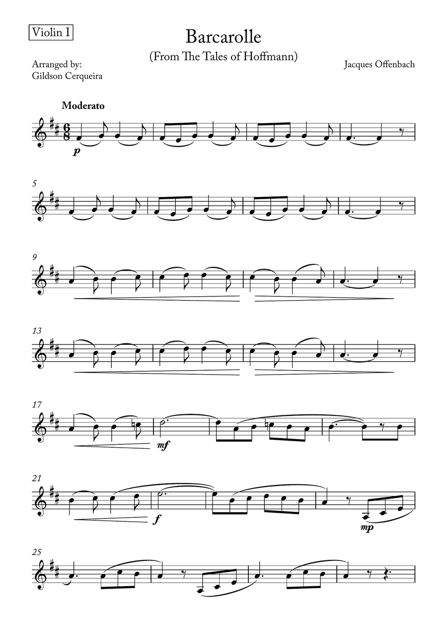 Barcarolle String Quartet scores gallery preview page 6