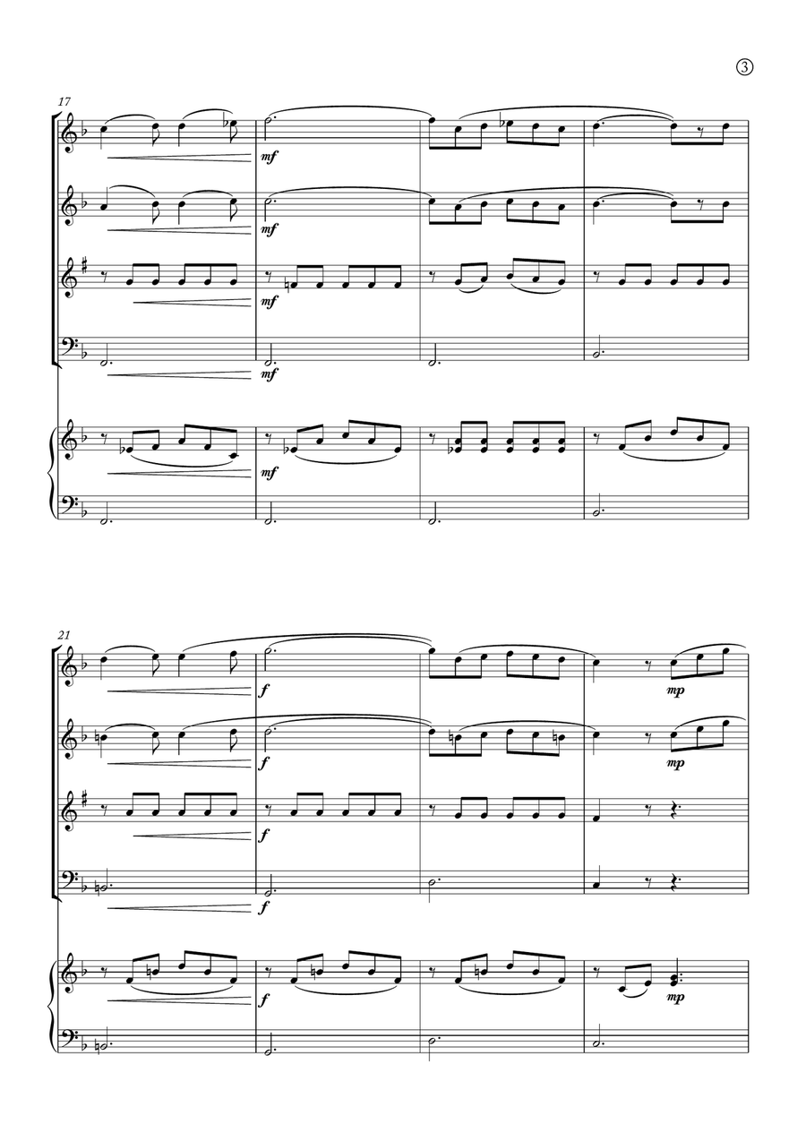 Barcarolle Woodwind Quartet scores gallery preview page 3