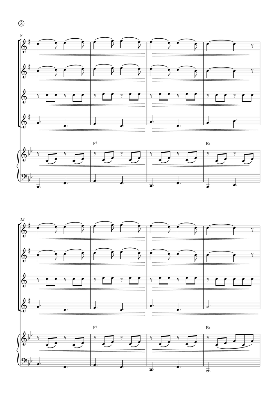 Barcarolle Saxophone Quartet scores gallery preview page 2