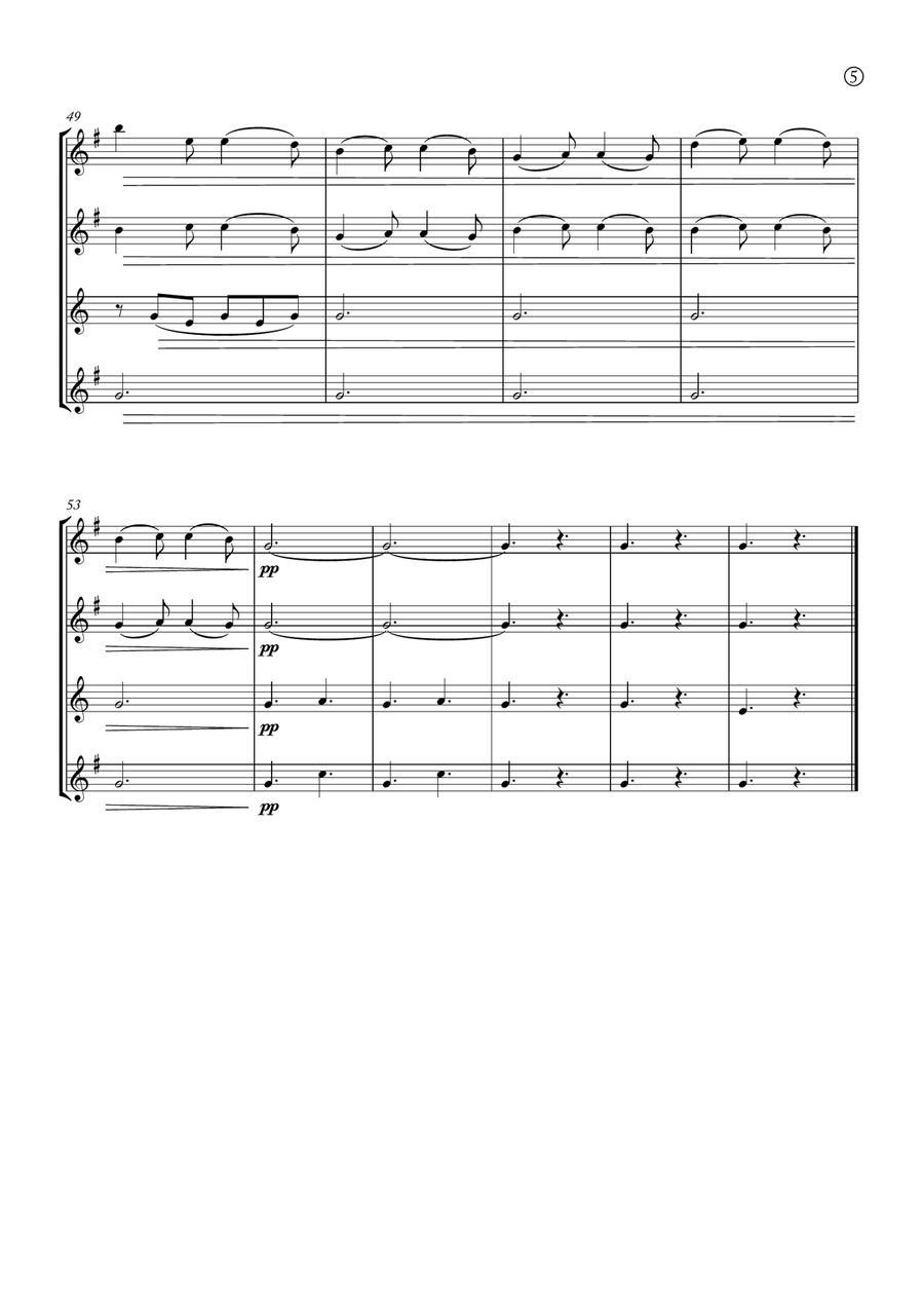 Barcarolle Saxophone Quartet scores gallery preview page 5